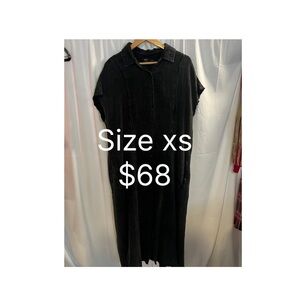 Dressed in Lala California Cool maxi shirt dress size XS